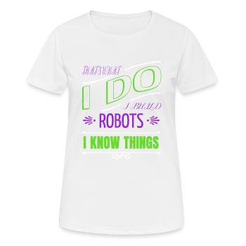 garçons bday citation sci sci fi dictons automatique - T-shirt respirant Femme - blanc - Devant - AI Model Female 172 dark (172cm)