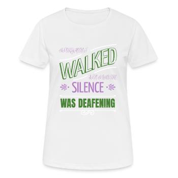 coffeecups fun joke reading book lover gift idea - Women's Breathable T-Shirt - white - Front - AI Model Female 172 dark (172cm)