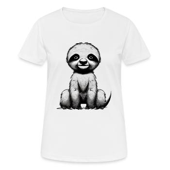 Sloth Fatigue Sloths Sloth Drawing - Women's Breathable T-Shirt - white - Front - AI Model Female 172 dark (172cm)