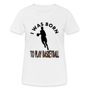 Ich liebe Basketball spielen Basketballer Geschenk - Frauen T-Shirt atmungsaktiv - Weiß - Vorne - AI Model Female 172 dark (172cm)