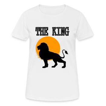 Lion is king of the forest Wildlife Gift Idea - Women's Breathable T-Shirt - white - Front - AI Model Female 172 dark (172cm)