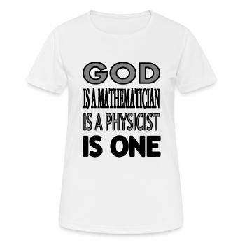 Gott ist einer an Gott glauben Gläubiger Geschenk - Frauen T-Shirt atmungsaktiv - Weiß - Vorne - AI Model Female 172 dark (172cm)
