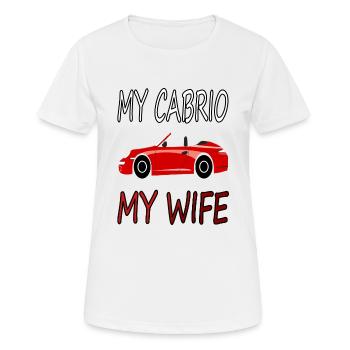 Driving a convertible convertible driver saying gift idea - Women's Breathable T-Shirt - white - Front - AI Model Female 172 dark (172cm)