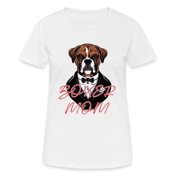 BOXER MOM - Women's Breathable T-Shirt - white - Front - AI Model Female 172 dark (172cm)