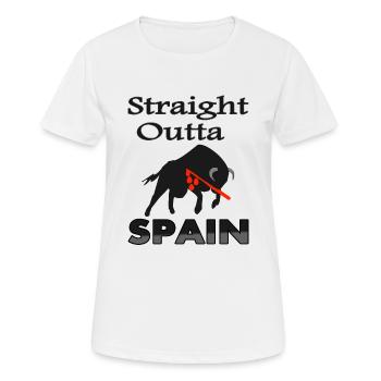 Stierkampf in Spanien Kampfarenan Geschenkidee - Frauen T-Shirt atmungsaktiv - Weiß - Vorne - AI Model Female 172 dark (172cm)