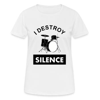 Drums spielen Schlagzeug Musikinstrument Geschenk - Frauen T-Shirt atmungsaktiv - Weiß - Vorne - AI Model Female 172 dark (172cm)