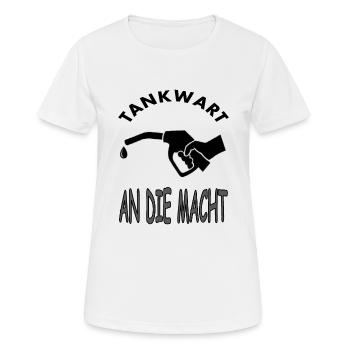 Cadeau de ravitaillement d’une station-service à une station-service - T-shirt respirant Femme - blanc - Devant - AI Model Female 172 dark (172cm)