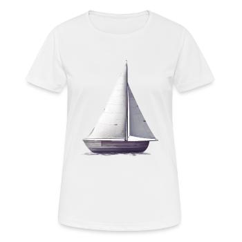 Segeln Segelboot Segelsport Segler Segelschiff - Frauen T-Shirt atmungsaktiv - Weiß - Vorne - AI Model Female 172 dark (172cm)