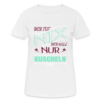 großkatze hauskatze meerkatze zitat seekatze spaß - Frauen T-Shirt atmungsaktiv - Weiß - Vorne - AI Model Female 172 dark (172cm)