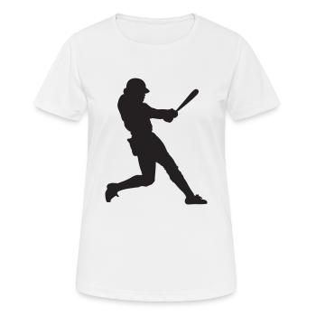 Baseball - Frauen T-Shirt atmungsaktiv - Weiß - Vorne - AI Model Female 172 dark (172cm)
