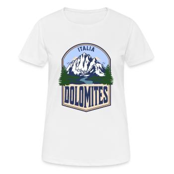 Dolomites Italie Montagne Vintage - T-shirt respirant Femme - blanc - Devant - AI Model Female 172 dark (172cm)