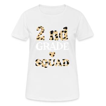 Cadeaux d’enseignant Leopard 2nd Grade - T-shirt respirant Femme - blanc - Devant - AI Model Female 172 dark (172cm)
