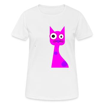 Cat - Women's Breathable T-Shirt - white - Front - AI Model Female 172 dark (172cm)