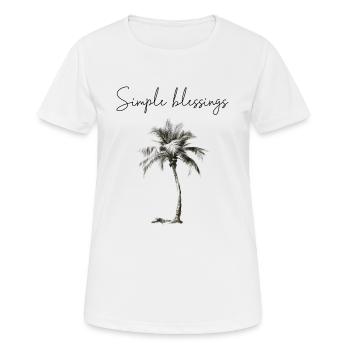 Bénédictions simples - T-shirt respirant Femme - blanc - Devant - AI Model Female 172 dark (172cm)