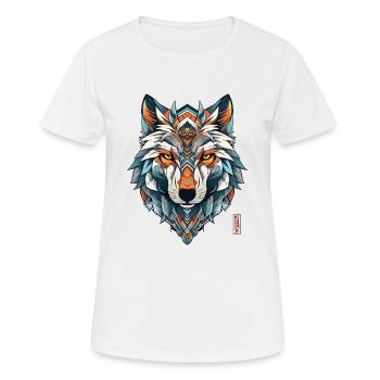 Wolf Spirit Animal - Frauen T-Shirt atmungsaktiv - Weiß - Vorne - AI Model Female 172 dark (172cm)