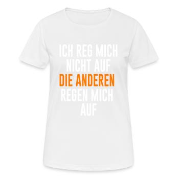 Sprüche Spruch Humor Kollege Arbeit Beruf - Frauen T-Shirt atmungsaktiv - Weiß - Vorne - AI Model Female 172 dark (172cm)