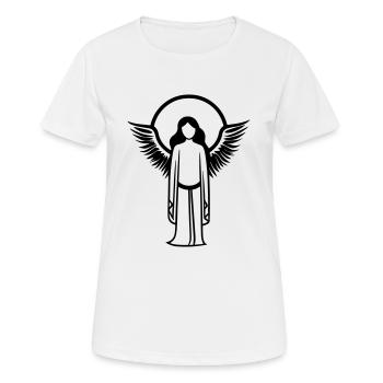 Engel - Frauen T-Shirt atmungsaktiv - Weiß - Vorne - AI Model Female 172 dark (172cm)
