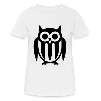 Petite chouette - T-shirt respirant Femme - blanc - Devant - AI Model Female 172 dark (172cm)