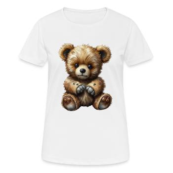 Nounours - T-shirt respirant Femme - blanc - Devant - AI Model Female 172 dark (172cm)