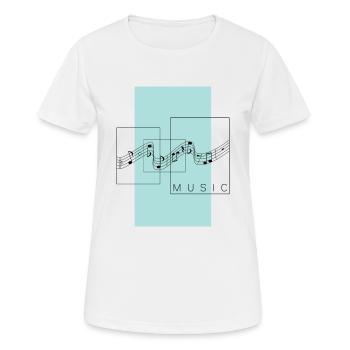 Musique. Mélodie et le style géométrique. - T-shirt respirant Femme - blanc - Devant - AI Model Female 172 dark (172cm)