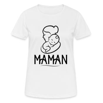 Belle maman trop geniale - T-shirt respirant Femme - blanc - Devant - AI Model Female 172 dark (172cm)