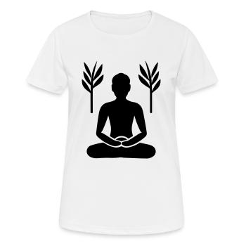 Méditation - T-shirt respirant Femme - blanc - Devant - AI Model Female 172 dark (172cm)