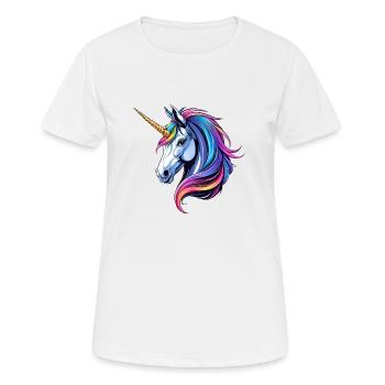 Une charmante licorne - T-shirt respirant Femme - blanc - Devant - AI Model Female 172 dark (172cm)