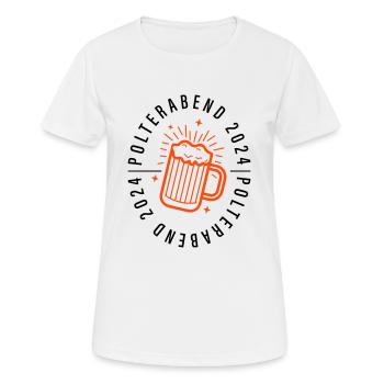 Polterabend 2024 - Frauen T-Shirt atmungsaktiv - Weiß - Vorne - AI Model Female 172 dark (172cm)