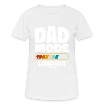 Lustiger Dad-Modus Loading Zitat Bester Vater aller Zeiten - Frauen T-Shirt atmungsaktiv - Weiß - Vorne - AI Model Female 172 dark (172cm)