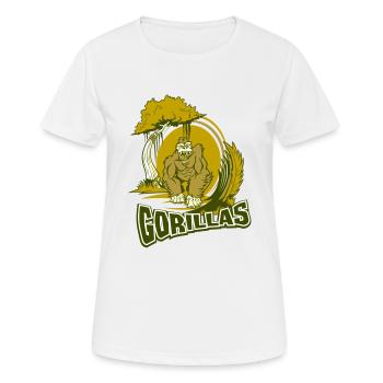 Gorilla - Frauen T-Shirt atmungsaktiv - Weiß - Vorne - AI Model Female 172 dark (172cm)