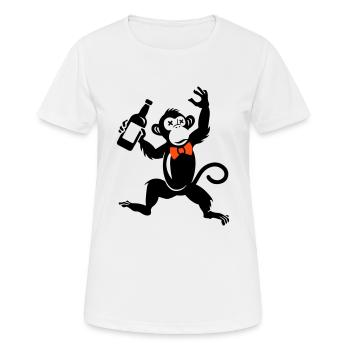 Affe Lustig Party Jga Bräutigam Groom - Frauen T-Shirt atmungsaktiv - Weiß - Vorne - AI Model Female 172 dark (172cm)