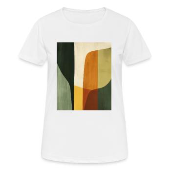Affiche Minimaliste Geo 1 - T-shirt respirant Femme - blanc - Devant - AI Model Female 172 dark (172cm)