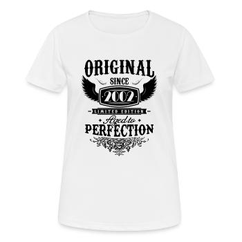 Perfection 2002 -22nd Anniversary,Original - Women's Breathable T-Shirt - white - Front - AI Model Female 172 dark (172cm)