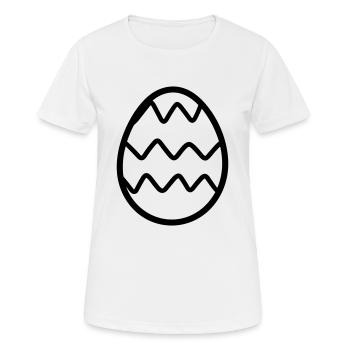 Ei - Frauen T-Shirt atmungsaktiv - Weiß - Vorne - AI Model Female 172 dark (172cm)