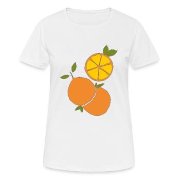 orangen - Frauen T-Shirt atmungsaktiv - Weiß - Vorne - AI Model Female 172 dark (172cm)