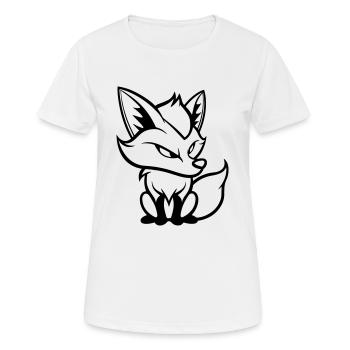 fuchs comic - Frauen T-Shirt atmungsaktiv - Weiß - Vorne - AI Model Female 172 dark (172cm)