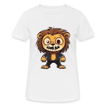 Löwe Halloween Lustig Zombie - Frauen T-Shirt atmungsaktiv - Weiß - Vorne - AI Model Female 172 dark (172cm)