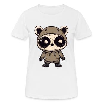 Waschbär Halloween Lustig Zombie - Frauen T-Shirt atmungsaktiv - Weiß - Vorne - AI Model Female 172 dark (172cm)