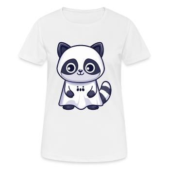 Waschbär Halloween Lustig Geist - Frauen T-Shirt atmungsaktiv - Weiß - Vorne - AI Model Female 172 dark (172cm)