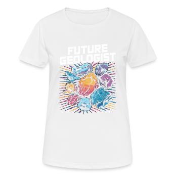 Zukunfts-Geologe - Leidenschaft für Geologie - Frauen T-Shirt atmungsaktiv - Weiß - Vorne - AI Model Female 172 dark (172cm)