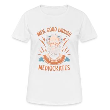 Minimalismus trifft Philosophie - Frauen T-Shirt atmungsaktiv - Weiß - Vorne - AI Model Female 172 dark (172cm)
