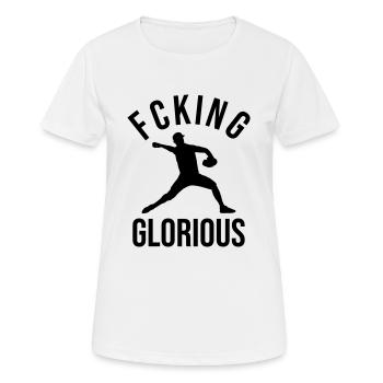 Cadeau de conception de pichet de baseball - T-shirt respirant Femme - blanc - Devant - AI Model Female 172 dark (172cm)