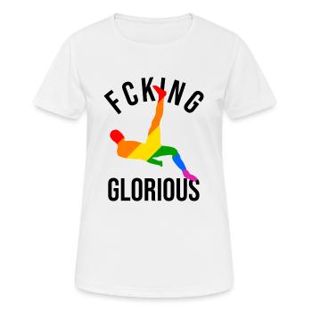 Coup de pied aérien de football cadeau cool - T-shirt respirant Femme - blanc - Devant - AI Model Female 172 dark (172cm)