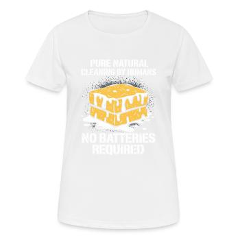 Un design humoristique pour les vrais nettoyeurs - T-shirt respirant Femme - blanc - Devant - AI Model Female 172 dark (172cm)