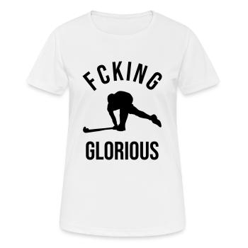 Field hockey - Women's Breathable T-Shirt - white - Front - AI Model Female 172 dark (172cm)