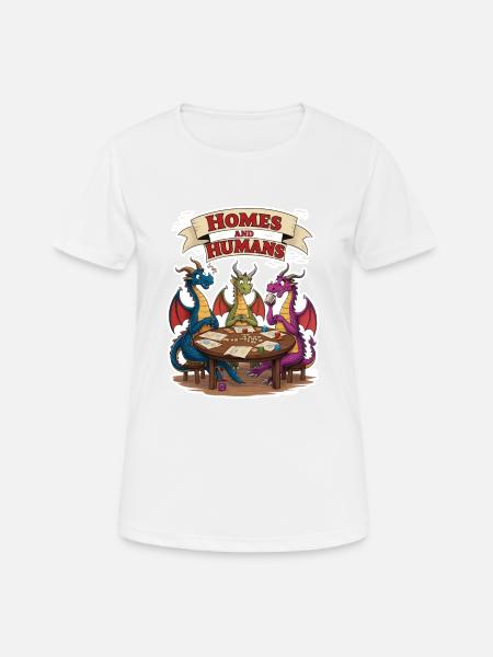Homes and Humans - Frauen T-Shirt atmungsaktiv - Weiß