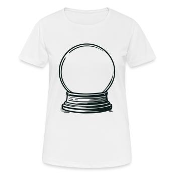 Schneekugel leer - Frauen T-Shirt atmungsaktiv - Weiß - Vorne - AI Model Female 172 dark (172cm)