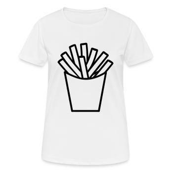 French fries - Women's Breathable T-Shirt - white - Front - AI Model Female 172 dark (172cm)