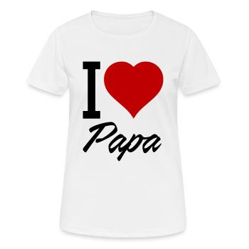 J’aime Papa 01 - T-shirt respirant Femme - blanc - Devant - AI Model Female 172 dark (172cm)