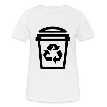 poubelle - T-shirt respirant Femme - blanc - Devant - AI Model Female 172 dark (172cm)